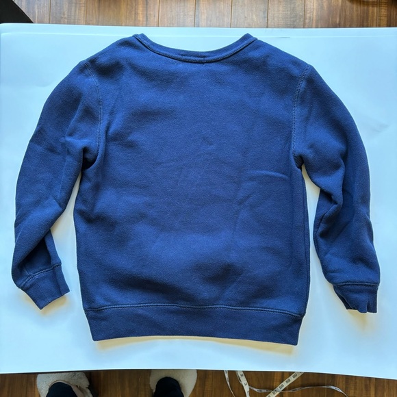 Size 7 kids Ralph Lauren POLO Bear basketball navy blue crew neck sweater - Picture 6 of 11